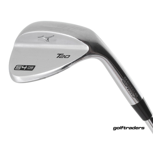 Mizuno T20 Satin Chrome Sand Wedge 54.08 Steel Regular Flex New Grip M3107