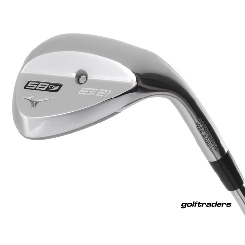 Mizuno ES21 White Satin Lob Wedge 58.08 Steel Wedge Flex New Grip M3112