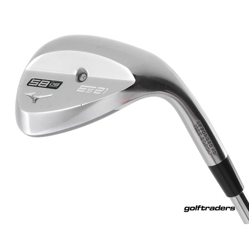 Mizuno ES21 White Satin Lob Wedge 58.08 Steel Wedge Flex New Grip M3114