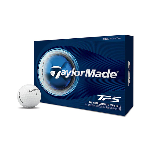 Taylormade 2026 TP5 Golf Balls - White - 1 Dozen M3330