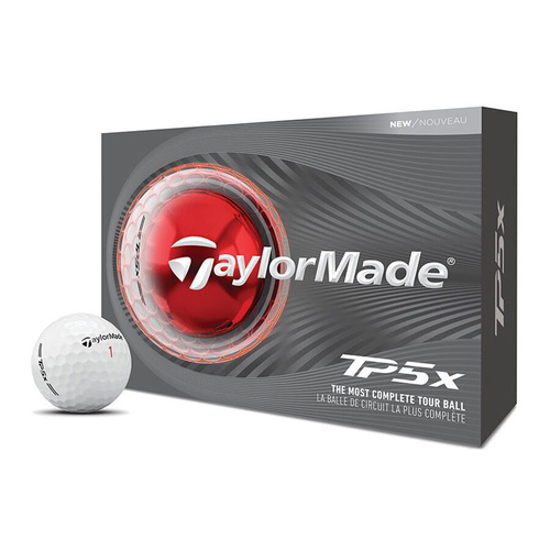 Taylormade 2026 TP5x Golf Balls - White - 1 Dozen M3333