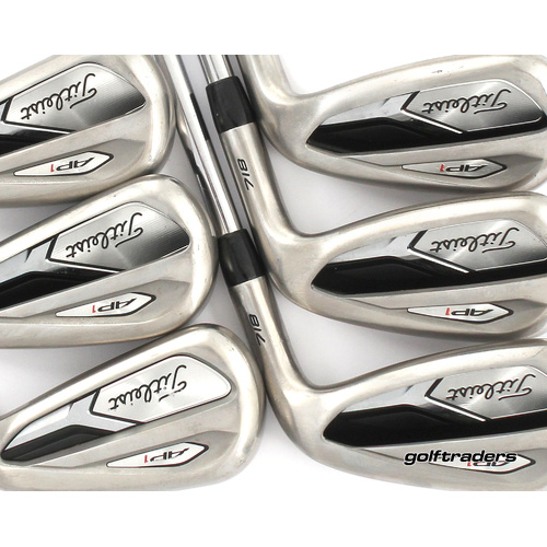 Titleist AP1 718 Irons 5-PW Steel Stiff Flex New Grips M3587
