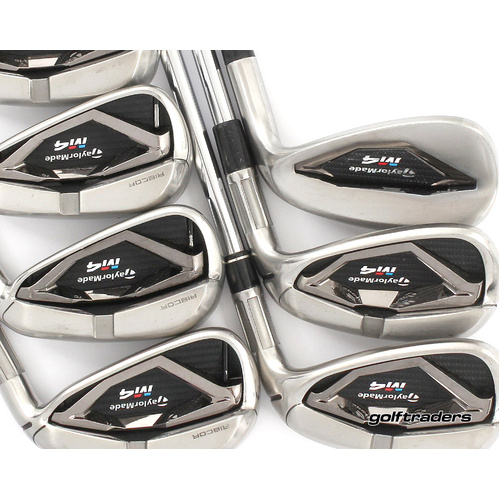 Taylormade M4 Irons 5-PW, GW, SW Steel Stiff Flex New Grips M3597
