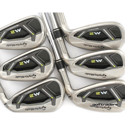 Taylormade M2 Irons 5-PW Steel Stiff Flex New Grips M3615