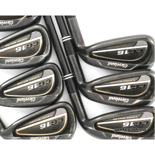 Cleveland CG16 Black Irons 4-PW Graphite Regular New Grips +0.5" Longer M3728
