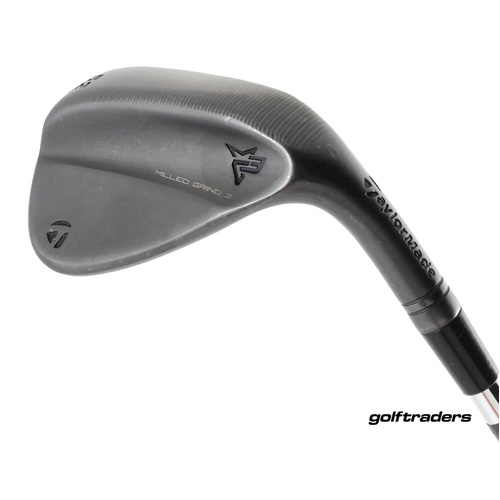Taylormade Milled Grind 3 Black Gap Wedge 52.09 SB Steel Stiff Flex M3798