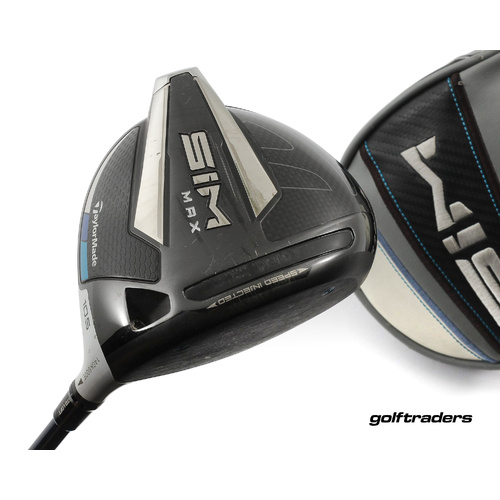 Taylormade Sim Max Driver 10.5º Graphite Stiff Flex Cover New Grip M4098
