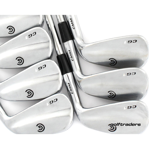 Cleveland CG1 CMM Irons 4-PW Steel Stiff Flex New Grips +1" Longer M4114