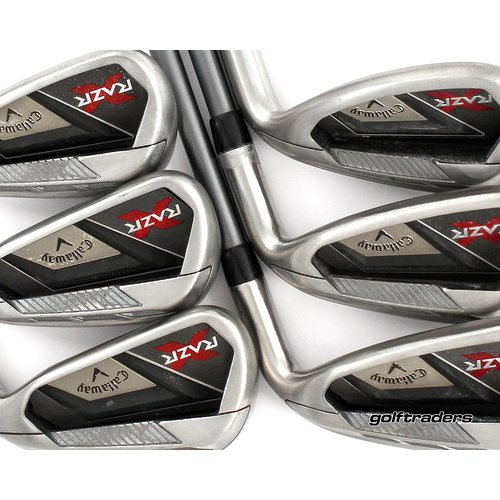 Callaway Razr X Irons 6-PW,SW Graphite Ladies Flex New Grips M413