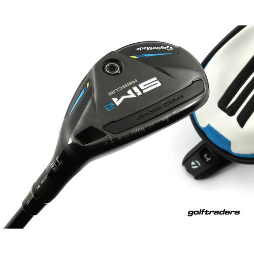 Taylormade Sim2 Rescue 4 Hybrid 22º Graphite Stiff Flex Cover New Grip M4247