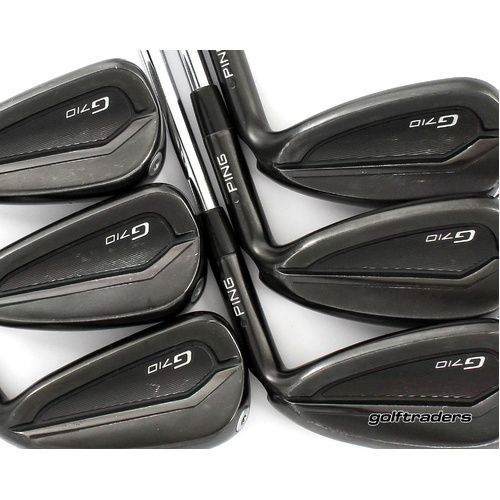 Ping G710 Black Dot Irons 5-PW Steel Stiff Flex New Grips M4308