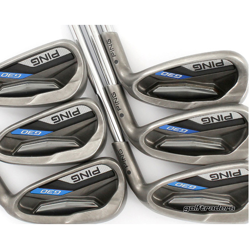 Ping G30 Black Dot Irons 5-PW Steel Regular Flex +0.5" Longer M4311