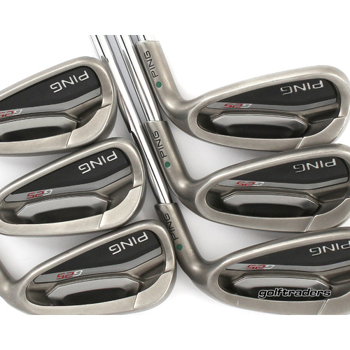 Ping G25 Green Dot Irons 5-PW Steel X-Stiff Flex +0.5" Longer M4315