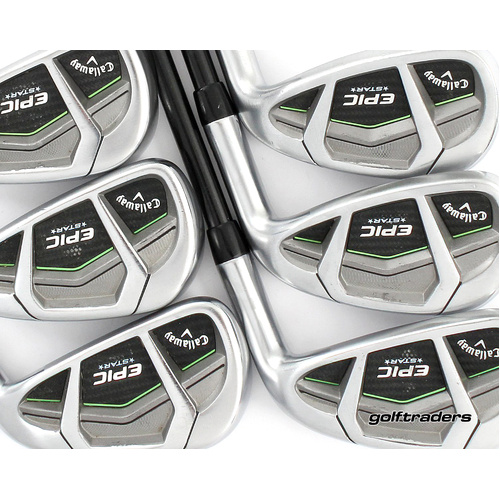 Callaway Epic Star CF17 Irons 5-PW Graphite Stiff Flex +0.5" Longer M4333