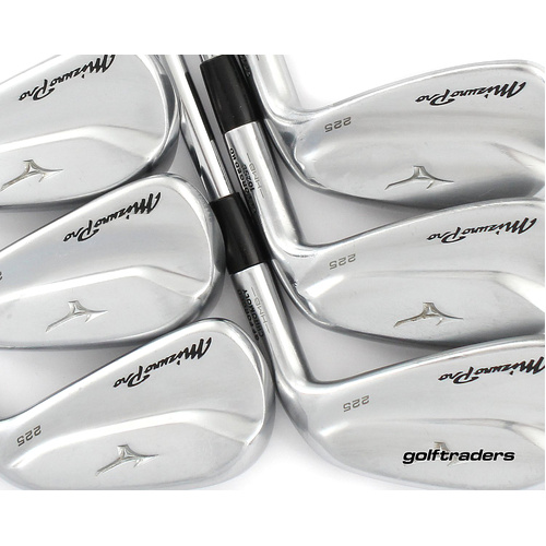 Mizuno Pro 225 Forged Chromoly Irons 5-PW Steel Stiff Flex +0.5" Longer M4394