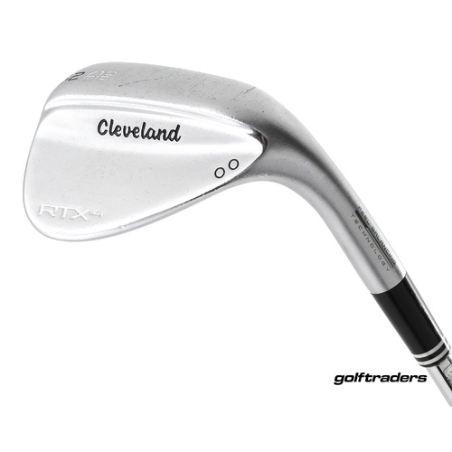 Cleveland RTX 4 Chrome Gap Wedge 52.10 Mid Steel Stiff Flex New Grip M4636