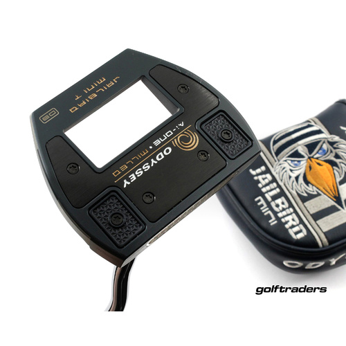 Odyssey Ai-One Milled Jailbird Mini T DB Mallet Putter 35" Steel Cover M4764