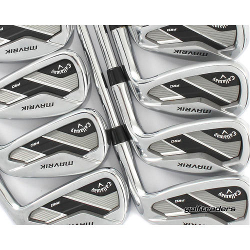 Callaway Mavrik Pro Irons 4-PW, GW Steel Stiff Flex New Grips M4822