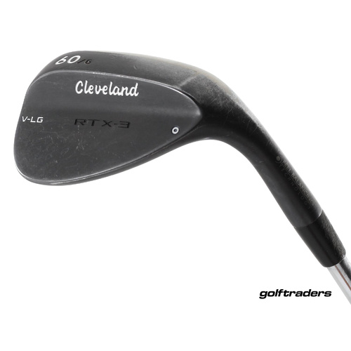 Cleveland RTX3 V-LG Black Satin Lob Wedge 60.06 Steel Regular Flex M5030