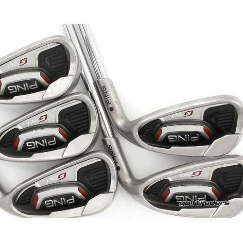 Ping G20 Black Dot Irons 6-PW Steel Stiff Flex New Grips P1115