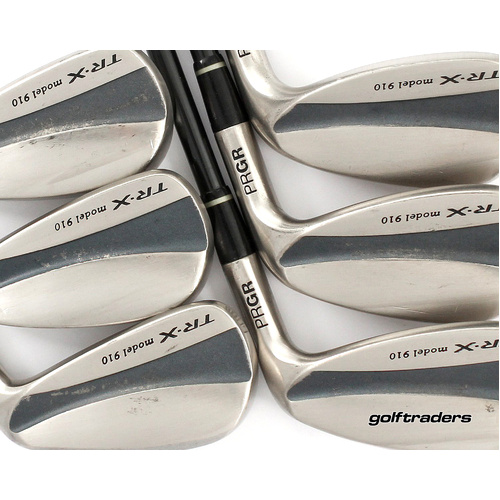 PRGR TR-X Model 910 Irons 5-PW Graphite Stiff Flex P114