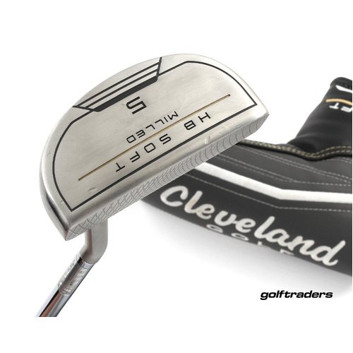 Cleveland HB Soft Milled #5 Mallet Putter 35" Steel Cover New Grip P1146