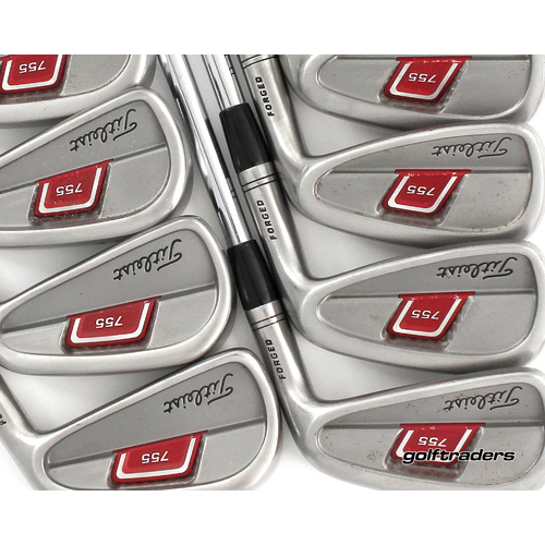 Titleist 755 Forged Irons 3-PW Tri Spec Steel Stiff Flex New Grips P1162