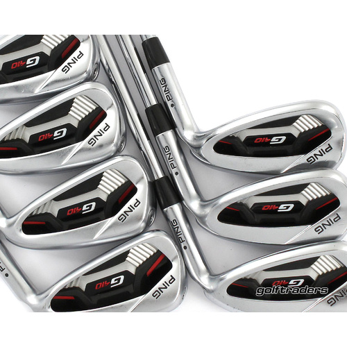 Ping G410 Black Dot Irons 5-PW, GW Steel Stiff Flex New Grips P220