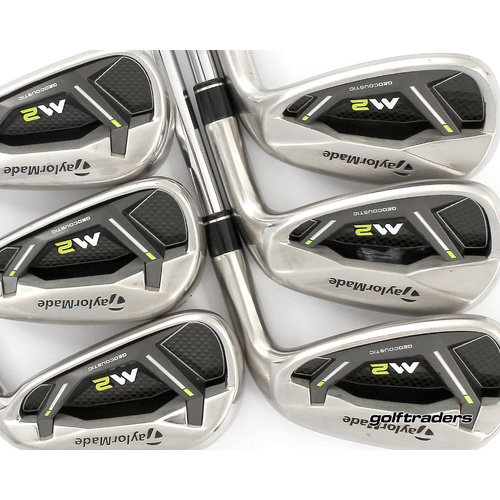 Taylormade M2 Irons 5-PW Steel Stiff Flex +0.5" Longer New Grips P222