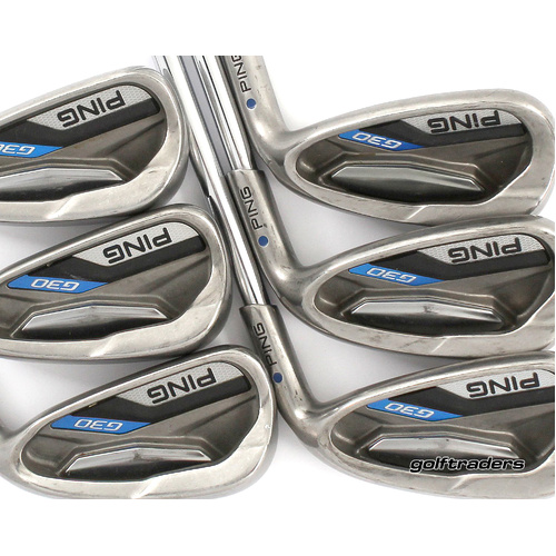 Ping G30 Irons Blue Dot 5-PW Steel Regular Flex New Grips P267