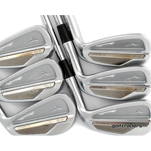 Mizuno Pro 518 Forged Ti Muscle Irons 5-PW Steel Stiff Flex New Grips P524
