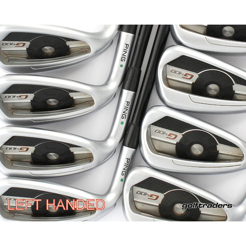 Ping G400 Green Dot Irons 5-PW, GW, SW Graphite Regular Flex Left Handed P59