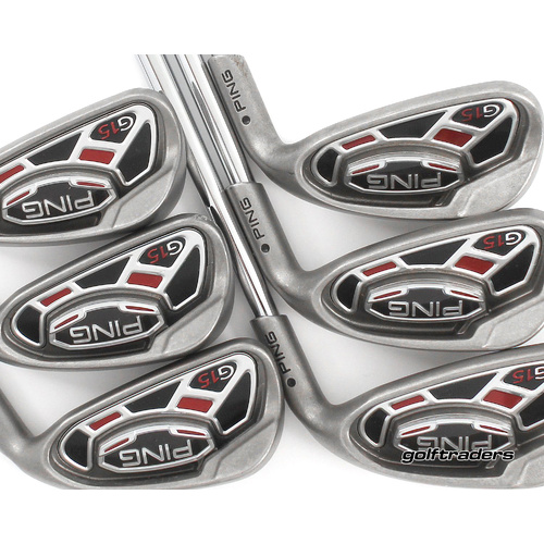 Ping G15 Black Dot Irons 5-PW Steel Regular Flex P639
