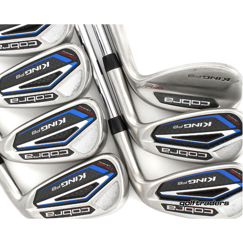 Cobra King F8 One Length Irons 5-PW, GW Steel Regular Flex New Grips P745