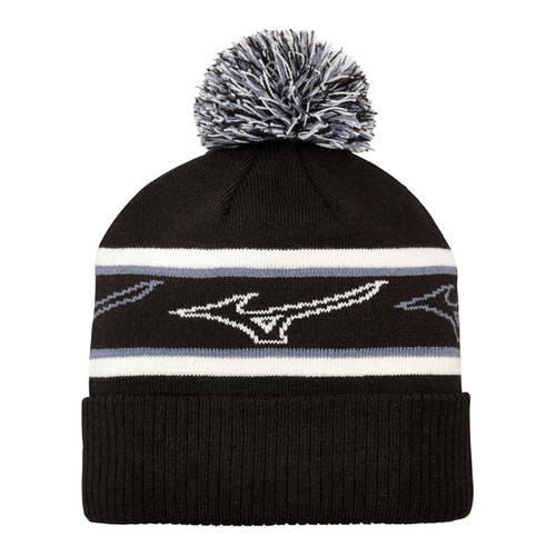 Mizuno Tour Knit Pom Beanie - Black P94