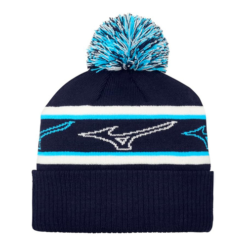 Mizuno Tour Knit Pom Beanie - Navy P95
