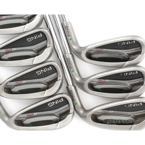Ping Green Dot G25 Irons 5-PW, GW Steel Regular Flex New Grips P990